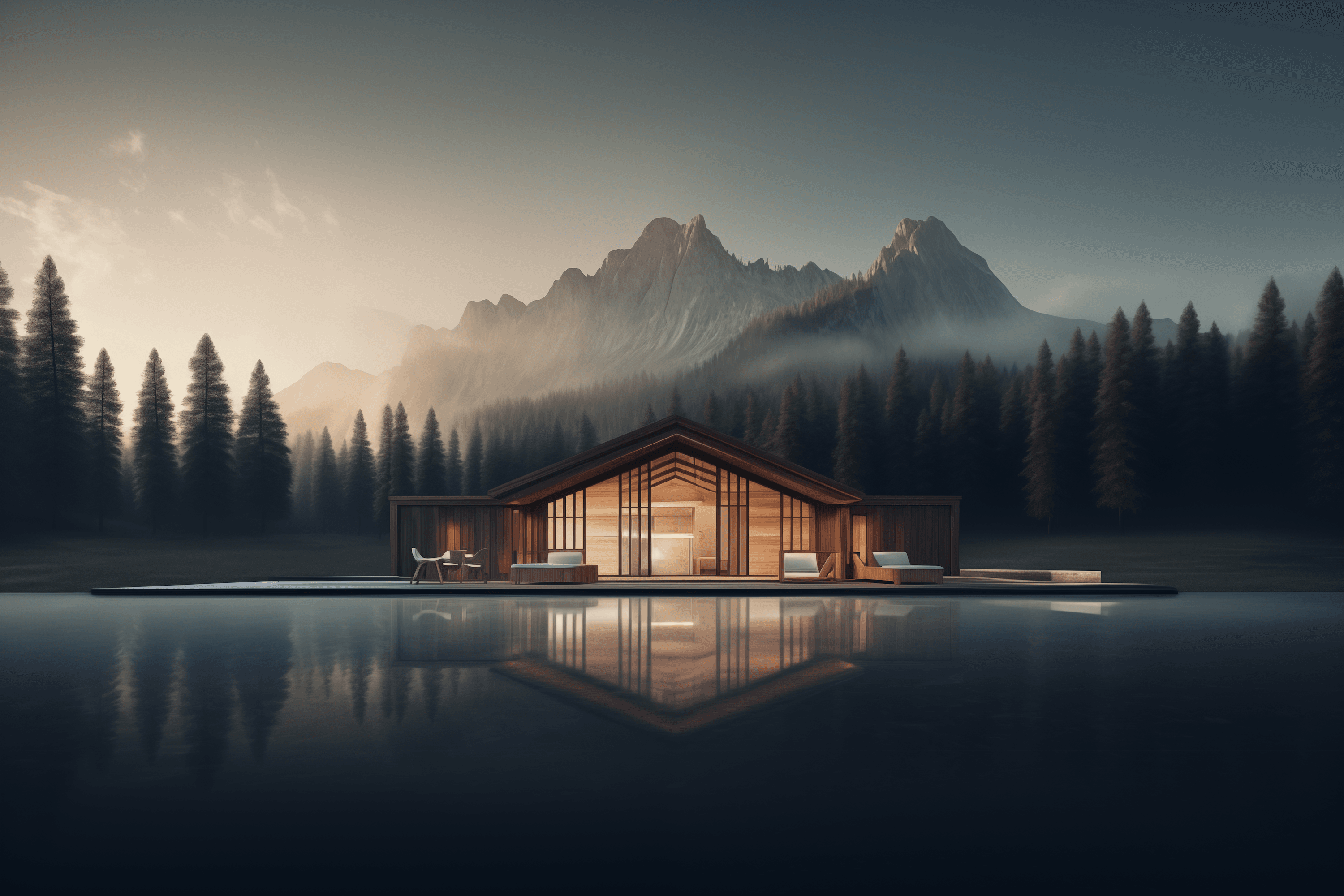 forests with two cabins